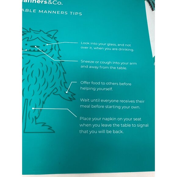 Manners & Co. Set Of 2 Childrens Silicone Table Mats 16x12 - Picture 4 of 8